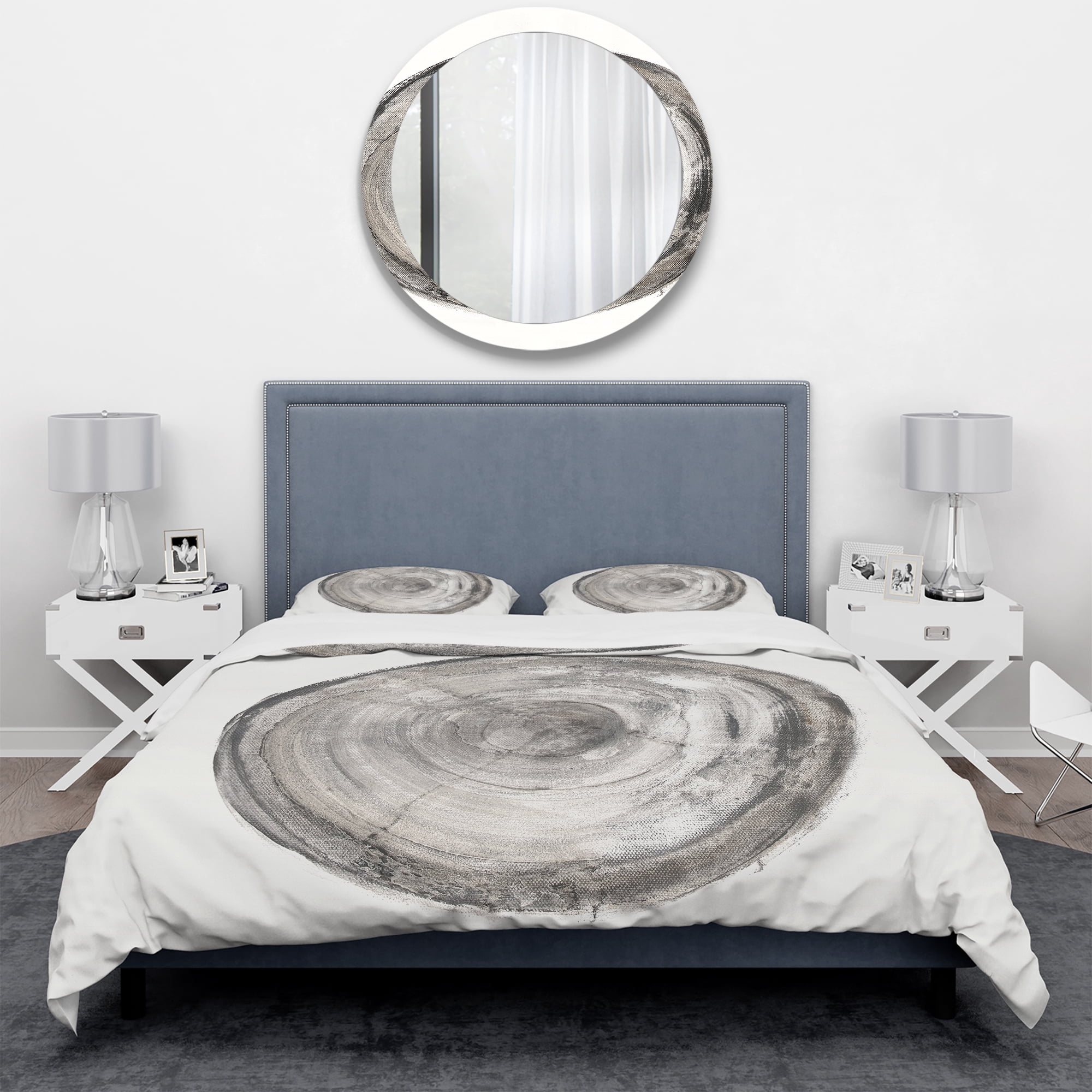 Designart 'Circle natural elements III' Geometric Duvet Cover Set