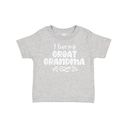 

Inktastic I Love My Great Grandma with Hearts Gift Toddler Boy or Toddler Girl T-Shirt