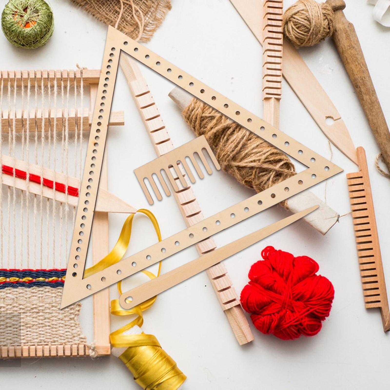 HOMEMAXS 2 Sets  Weaving Loom Crafting Weaving Triangle Weaving Handcraft Weave Board Weaving Tool