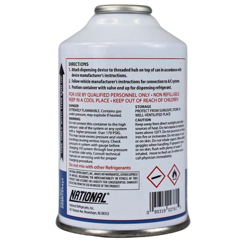 National R1234yf Pure Refrigerant – 8 oz Can | Easy-to-Use Self