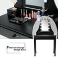 thumbnail image 5 of Costway Vanity Table 10 Dimmable Bulbs Makeup Dressing Desk Black, 5 of 12