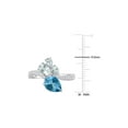 thumbnail image 3 of 1.94 Carat (Ctw) Blue Topaz and Aquamarine Ring in 14K White Gold with Diamonds for Women, 3 of 7