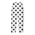 thumbnail image 4 of Summer Summer Wide Leg Pants for Women 2025 Polka Dots Print Pants Elastic Waisted Casual Pants Drawstring Pockets Crop Pants, 4 of 5