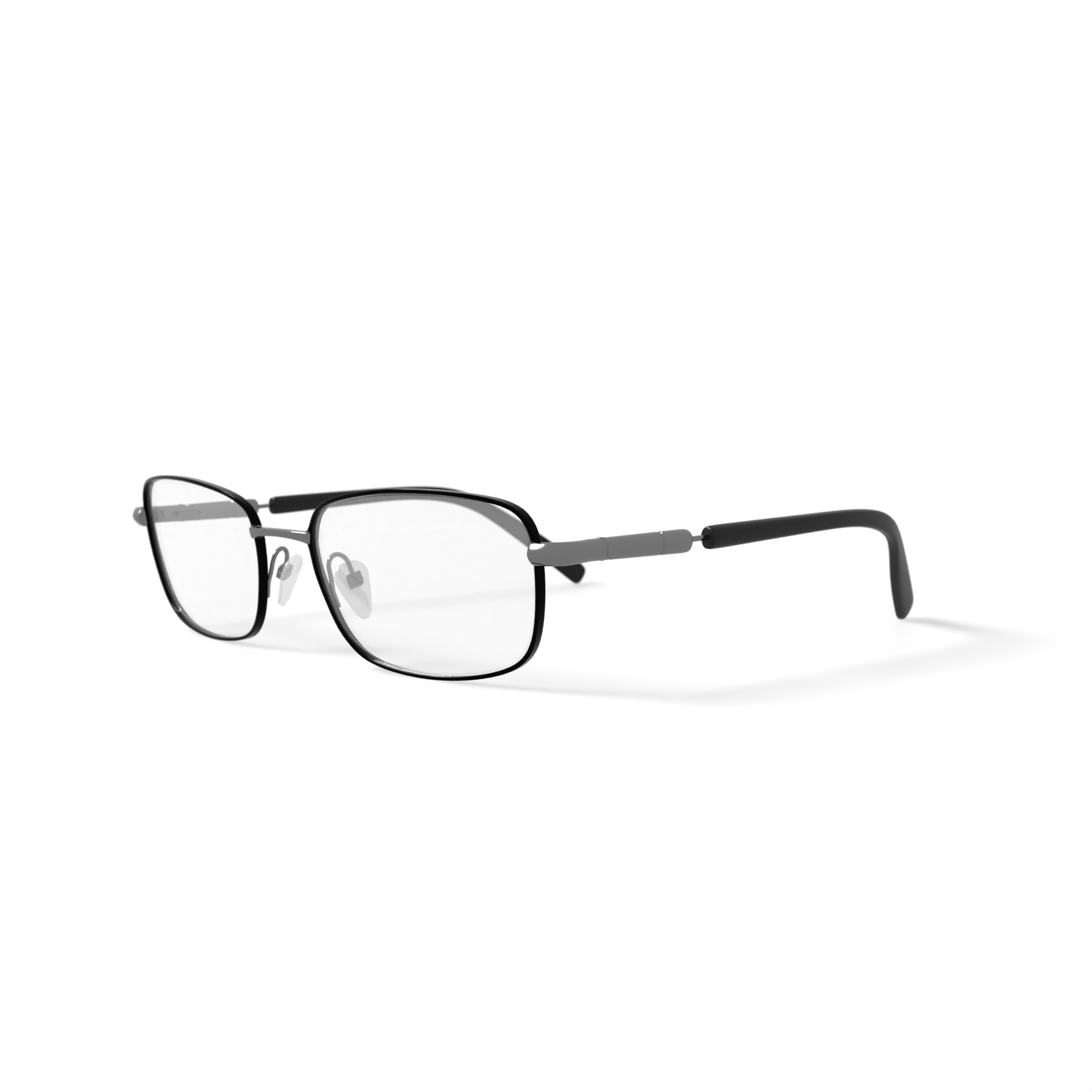 Walmart Men's Eyeglasses, MK09861, Silver, 56-18-140, with Case