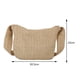 thumbnail image 4 of Bolso de playa de verano Bolso de hombro tejido a mano de moda para vacaciones junto al mar (caqui), 4 of 8