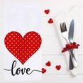thumbnail image 3 of Love Heart Polka Dot Kitchen Dish Towels, 18 x 26 Inch Seasonal Valentine''s Day Anniversary Weing Decoration Tea Towels for Cooking Baking Set of 2, 3 of 6