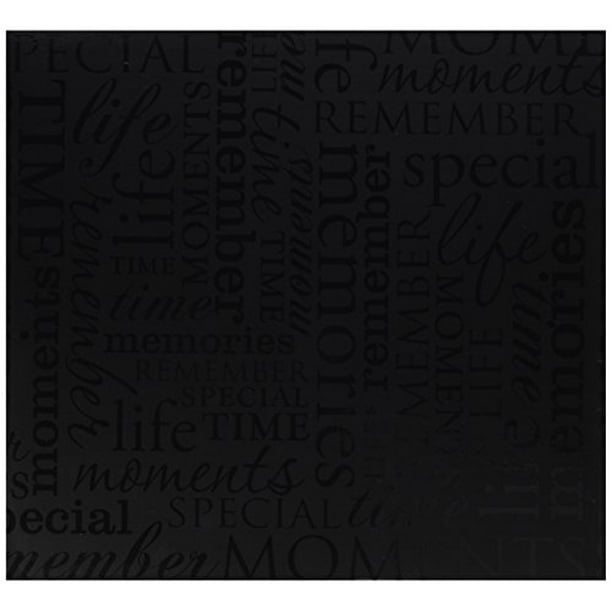 Colorbok Post Bound Album 12"X12"-Memories -Black