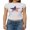White, variant on Michellecmm Women's 4th of July Tops Casual Slim Fit Star Print Round Neck Short Sleeve T-Shirt