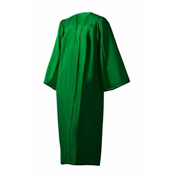 Academic Graduation Gown (Emerald Green, Matte, Size 39) size in height (4'6" - 4'8") - Unisex - for Highschool and College Graduates