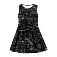thumbnail image 3 of FOR U DESIGNS Math Theme Tank Top Dress Kids Summer Sleeveless Beach Dress for Girls 5-6 Years Old Lightweight Black Flare Midi Princess Dresses Party Dress, 3 of 6