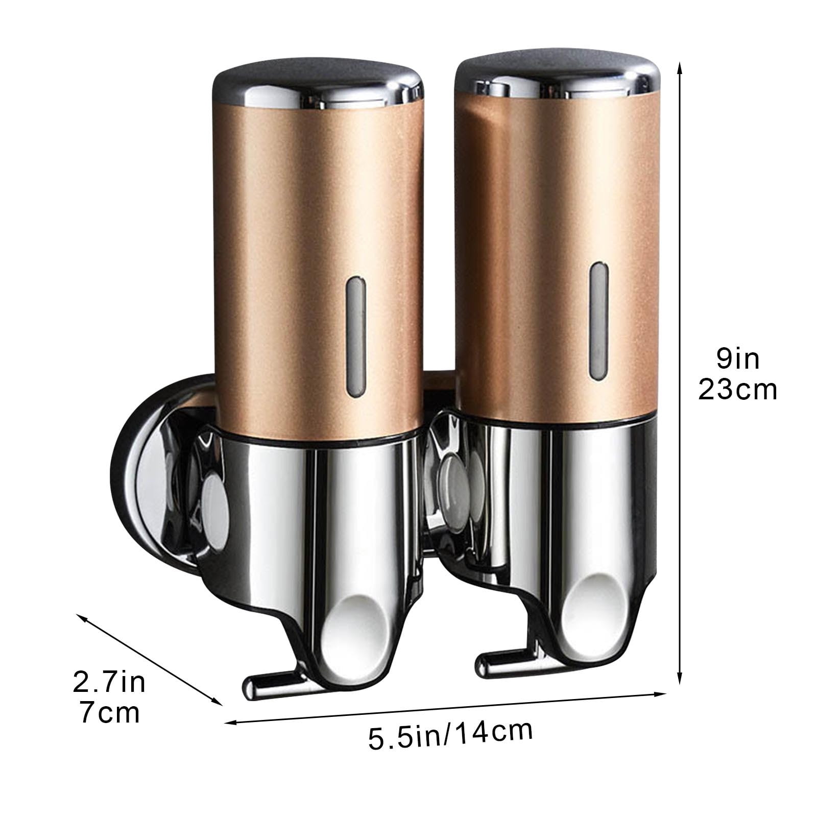 Lunxisen 3 Pcs Wall Mounted Shower Gel Dispenser Hands Free Soap Pump for Bathroom Kitchen Hotel Commercial Use Automatic Liquid Soap Dispenser