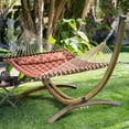 thumbnail image 5 of Coral Coast Tuscan Lattice Quilted Hammock Color, Sienna, Taupe, Orange Color, Product Assembled Size 13 ft L x 4.5 ft W, 5 of 8