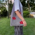thumbnail image 2 of Stylago Crochet Mesh Shoulder Bags for Women Beach Tote Purses Summer Handbags for Ladies and Students Travel Shopping Purple, 2 of 5