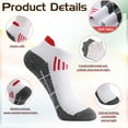 thumbnail image 5 of Bocaoying 6 Pairs Running Ankle Socks for Men Women, Cushioned Low-Cut Athletic Socks, Moisture Wicking Cotton Training Socks, Non-Slip Sport Socks for Walking Hiking Cycling, 5 of 7