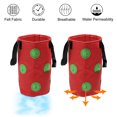 thumbnail image 5 of Uxcell 7.9" x 13.8" 3 Gallon Hanging  Strawberry Grow Bag with 12 Holes Felt Fabric Red Green 1pack, 5 of 5