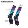 thumbnail image 2 of KLL Colorful Plant Wolf Print Cool Socks Men's Women's Crew Socks Funny Crazy Novelty Stockings, 2 of 6