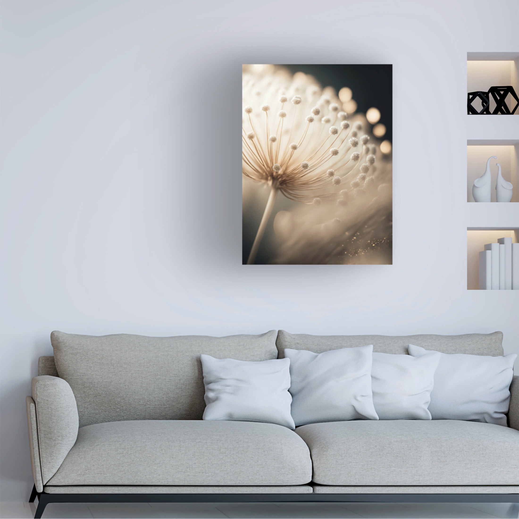 Canvas Wall Art - Treechild 'Little Pompoms' Wall Art for Living Room, Bedroom, or Office D?cor by Trademark Fine Art - 35 x 47 Inches