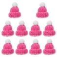 thumbnail image 4 of LOLIPPYY 10PCS Handmade Knitted Small Santa Claus Christmas Hats Headdress Party Favors Accessories (Rosy), 4 of 7