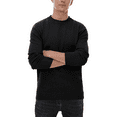 thumbnail image 5 of Puztloy Men's Sweater Pullover Crewneck Long Sleeve Lightweight Knit Soft Casual with Ribbing Edge Knitwear sweaters Black, 5 of 7