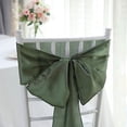 thumbnail image 4 of BalsaCircle 20 Eucalyptus Green Satin Chair Sashes Bows Ties Wedding Decorations Party Chair Covers Banquet, 4 of 8
