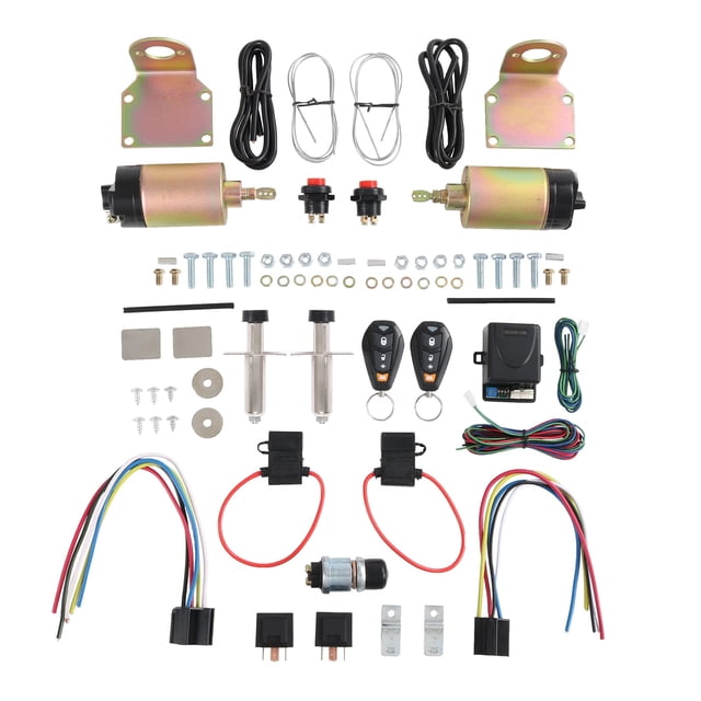 CARMOCAR Nouveau Kit de Poignée Rasée pour Porte Popper 2 Portes avec Télécommande Ensemble 85 lb