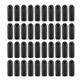 thumbnail image 1 of 100Pcs Rubber End Caps 4Mm ID PVC Round Tube Bolt Cap Cover Screw Thread Protectors Black, 1 of 5