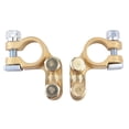 thumbnail image 1 of Miangastore Copper Battery Terminal Parts Golden 1 Pair 2.08x1.77x0.59 Inch, 1 of 9