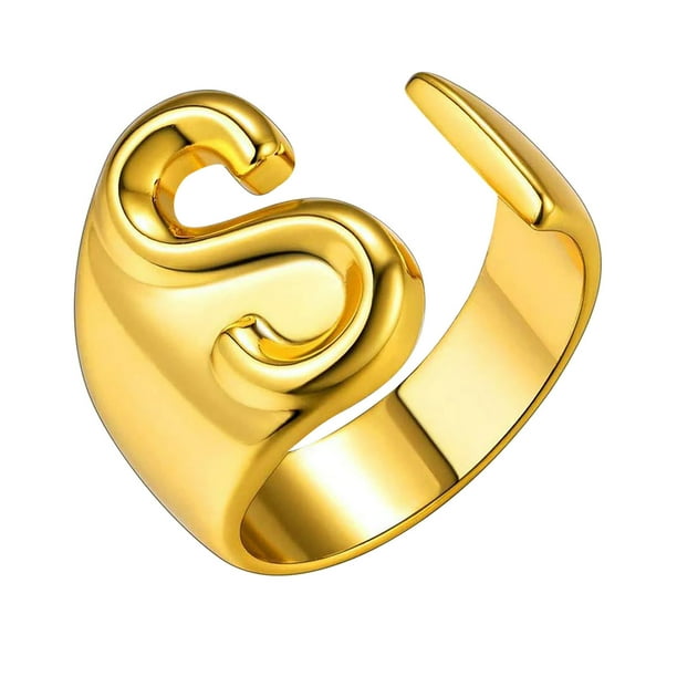 Anillo de moda para mujer, anillo de pareja, anillo de apertura de 26 letras, joyería Wmkox8yi sjalhkljlk2518