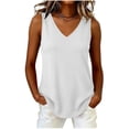thumbnail image 5 of GUACER Ribbed V-Neck Tank Top for Women Sleeveless Blouses Casual Summer Basic Top for Layering, 5 of 6