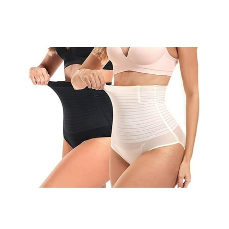 Sociala Womens High Waisted Body Shaper Tummy Control Panty - Shapewear for Women 2 Pack
