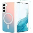 thumbnail image 2 of Designed for Samsung Galaxy S22 Plus Case [Compatible with Magsafe] [Fluorescent Iridescent Color] Slim Shockproof Translucent Matte Protective Phone Case for Women Girls 6.6 Inch, 2 of 8