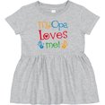 thumbnail image 3 of Inktastic My Opa Loves Me Girls Baby Dress, 3 of 5