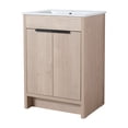 thumbnail image 5 of Freestanding Bathroom Vanity with White Ceramic Sink, Modern  Storage Cabinet with 2 Soft-Close Cabinet Doors, 24 Inch, 5 of 9