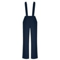 thumbnail image 4 of Hurxie Women's Loose Fit Suspender Pants Overalls Jumpsuits with Pockets Navy XL, 4 of 6