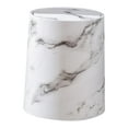 thumbnail image 2 of Cubo de basura con diseño de mármol, tapa giratoria, fácil de limpiar y ligero. Blanco Talla S, 2 of 9