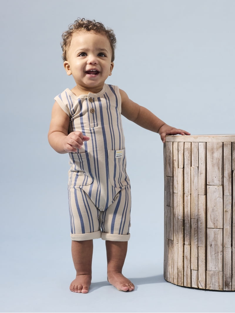 Little Star Organic Baby Boy 6Pc Mix and Match Outfit Set, Palm
