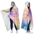 thumbnail image 2 of Colorful Floral Dragonfly Wearable Blanket Hoodies for Women Men Adults Dragonfly Lovers Cozy Warn Beautiful Butterfly Dragonflies Hooded Blankets for Sofa Bed Decor Birthday Gifts 50x60 Inch, 2 of 5