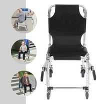 Foldable Stair Chair EMS Evacuation Chair Medical 4 Wheels Transport Wheelchair