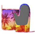 thumbnail image 3 of Disketp Palm Trees At Sunset Oven Mitts And Potholders Bbq Gloves-Oven Mitts And Pot Holders With Recycled Infill Silicone Non-Slip Cooking Gloves For Cooking Baking Grilling, 3 of 9