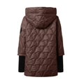 thumbnail image 6 of Wutalume Women's Fashion Winter Solid Color Long Sleeve Zipper Loose Warm Hooded Coat, Plush Lining, Windproof Design, Perfect for Outdoor and Casual Wear,Light Brown L, 6 of 7