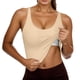 thumbnail image 1 of Camiseta sin mangas con cuello cuadrado para mujer - Camiseta elástica con sujetador incorporado para hacer ejercicio y para el día a día, 1 of 5