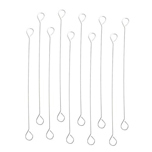 NX Garden 100pcs Mini Stainless Steel Wire Eyepins Beading Double-end Loops Small Open Eye Head Pins Needles for Earrings Pendant Jewelry Making Gold 