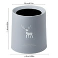 thumbnail image 6 of Deer Trash Can, Cute Animal Design Small Wastebasket for Desk, Bedroom & Office with "Put Trash Where It Belongs" Message, Decorative Bin Gray, 6 of 6