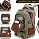 thumbnail image 2 of Mochila Tzowla Canvas para portátil de 15,6 pulgadas con puerto USB, color negro, 2 of 6
