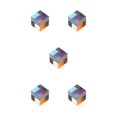 thumbnail image 1 of Bewildely Cubo óptico de cristal de ciencia, cubos de luz brillante hexaédricos para el hogar para física, oficina de ciencia para niños, Type2 NO2, 1 of 6