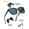thumbnail image 5 of Cat Eye Sunglasses for Women and Men Retro Cateye Frame - Vintage UV400 Protection Sunnies（Black frame grey lenses）, 5 of 7