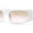 White - Brown Pink, variant on Womens Exaggerated Thick Temple Mod Narrow Rectangle Plastic Sunglasses White - Brown Pink