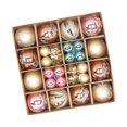 thumbnail image 2 of 44 Pieces Christmas Balls Ornaments Christmas Tree Decoration Baubles Assortment Coffee Golden, 2 of 8
