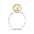 thumbnail image 2 of Angara Golden South Sea Cultured Pearl Solitaire Bypass Ring in 14K White Gold for Women | June Birthstone Jewelry for Her, 2 of 7