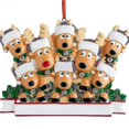 thumbnail image 1 of Colgante de familia de renos, camiseta navideña, decoración colgante, regalo familiar de Navidad, 1 of 5